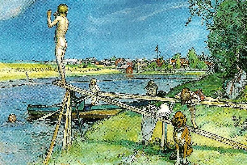 Carl Larsson ett bra badstalle Germany oil painting art